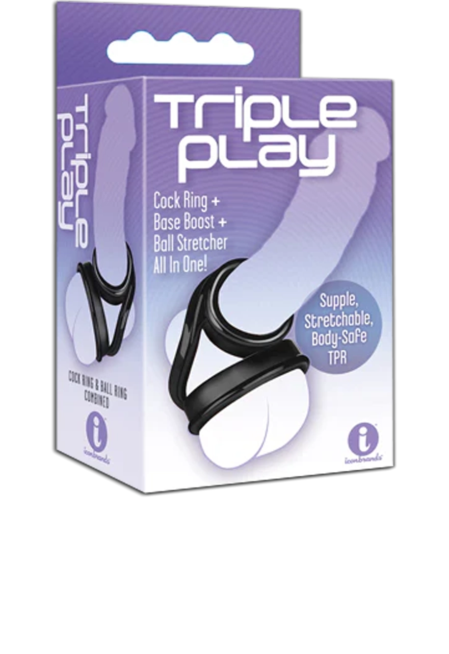 Icon Brands - Triple Play TPR Cock Ring