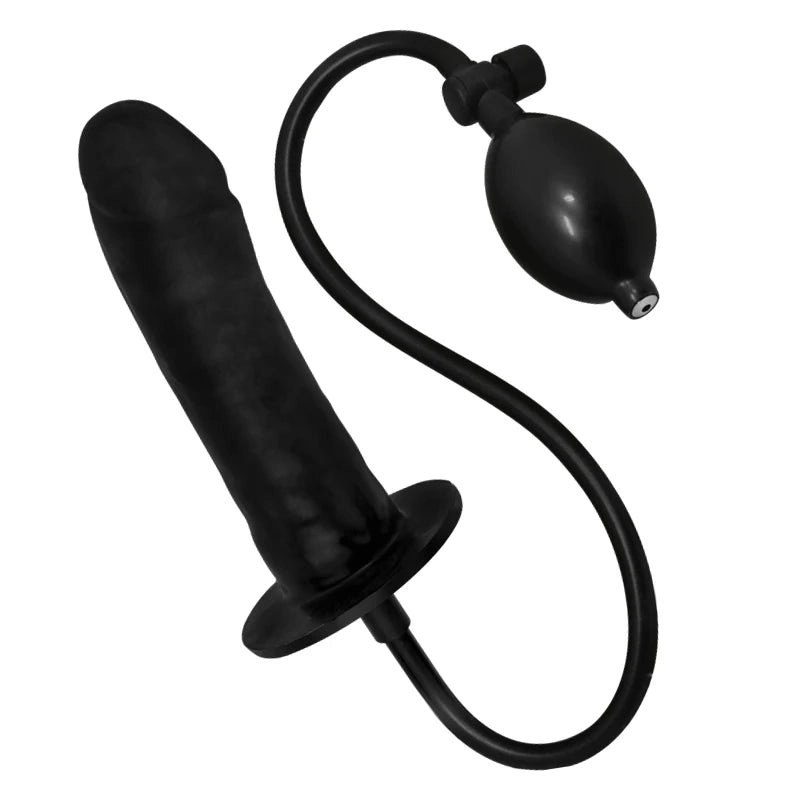 Inflatable Dildo Vibrator Anal Toy Butt Plug With Pump