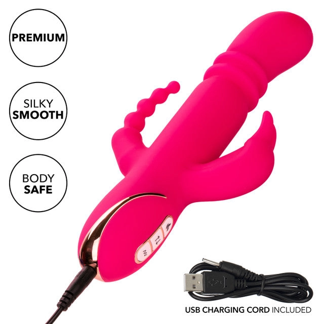 Jack Rabbit® Signature Heated Silicone Triple Fantasy Rabbit
