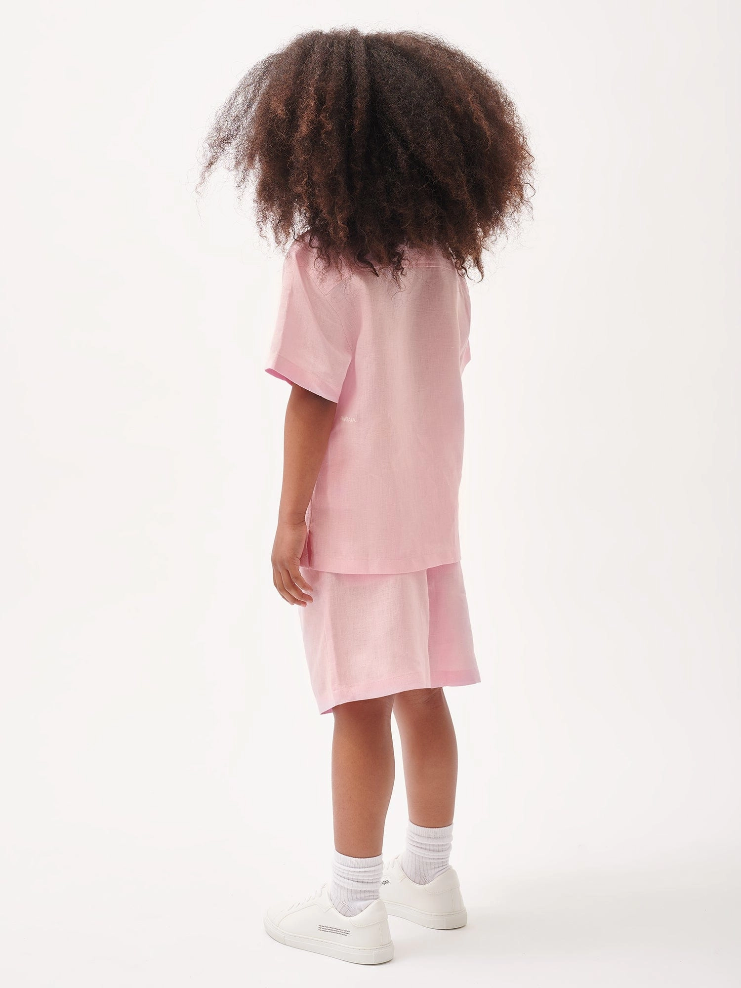 Kids' DNA Aloe Linen Long Shorts—magnolia pink