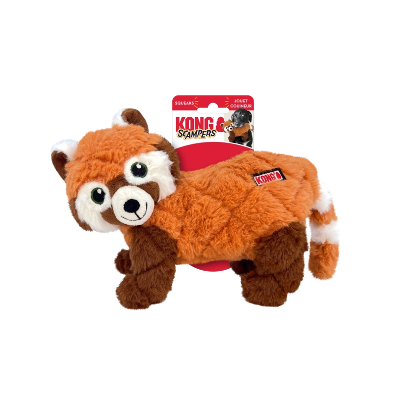 KONG Scampers Red Panda Medium Dog Toy