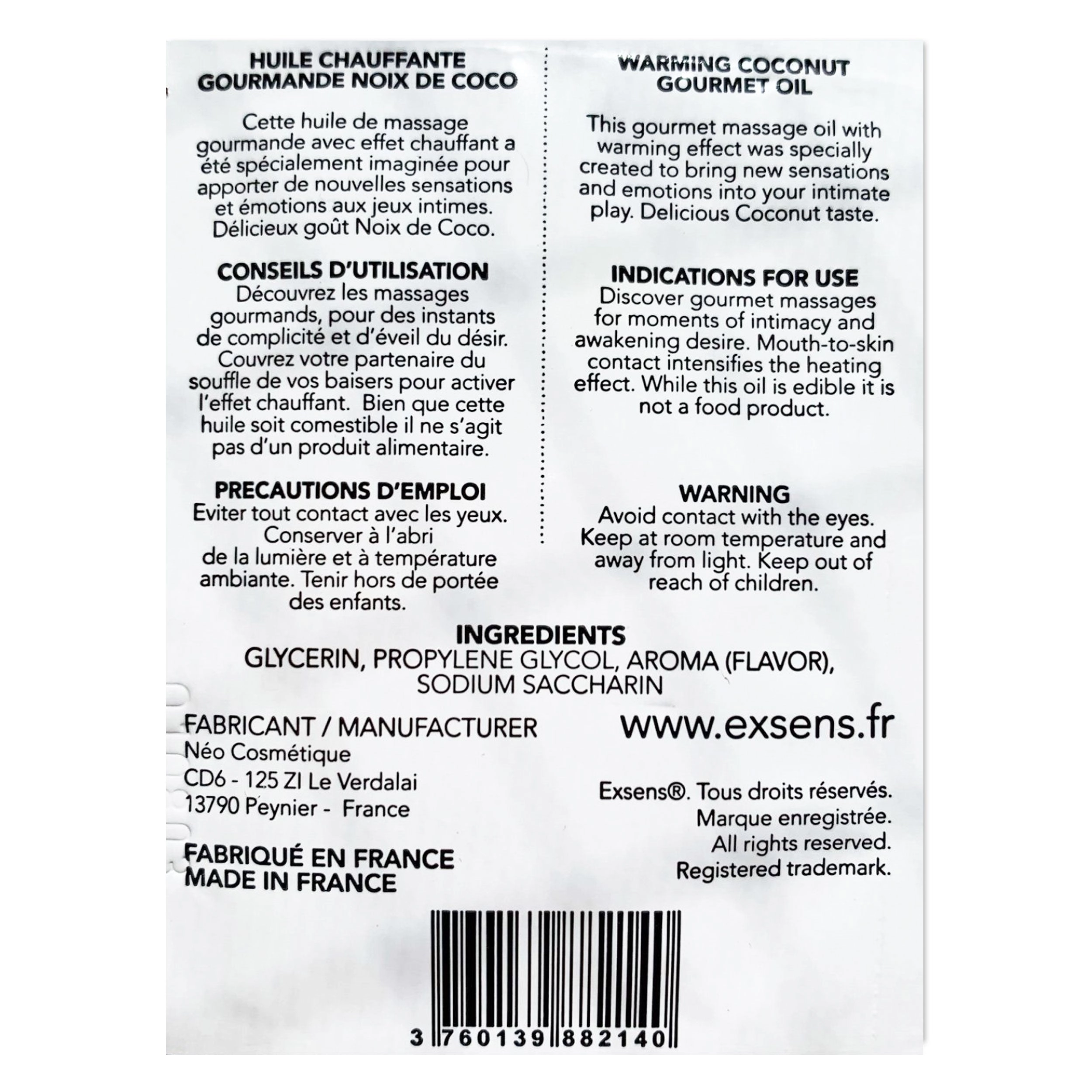 Mint Mojito Intimate Massage Oil Foil
