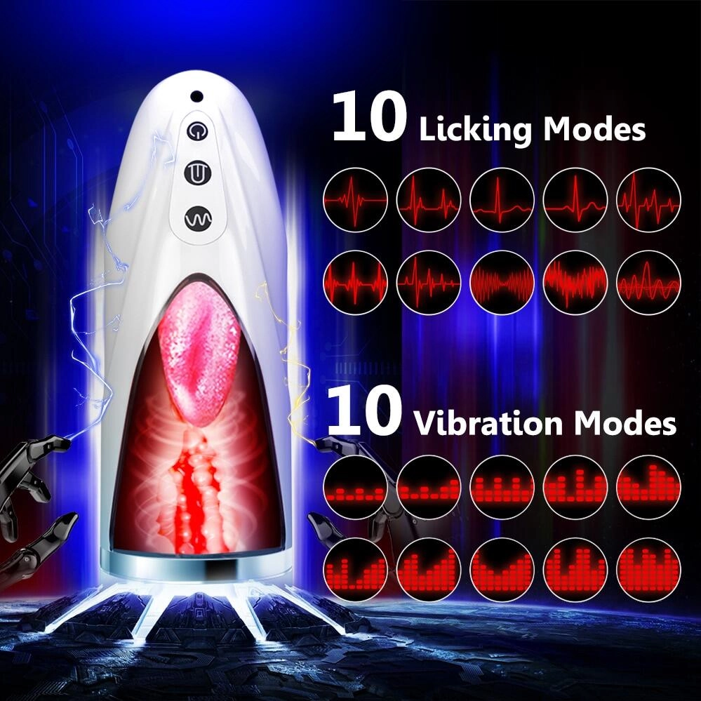 Mouth Pocket Pussy Masturbation Cup Realistic Tongue Vagina Blowjob Stroker for Men