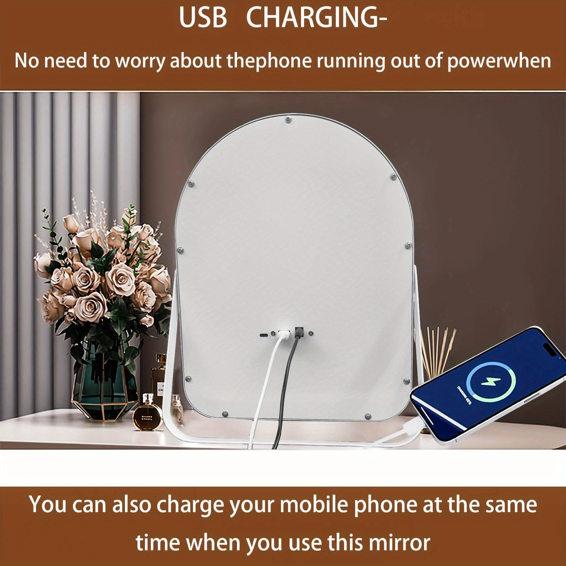Mpow Lighted Makeup Mirror with 3-Color Dimmable Lighting