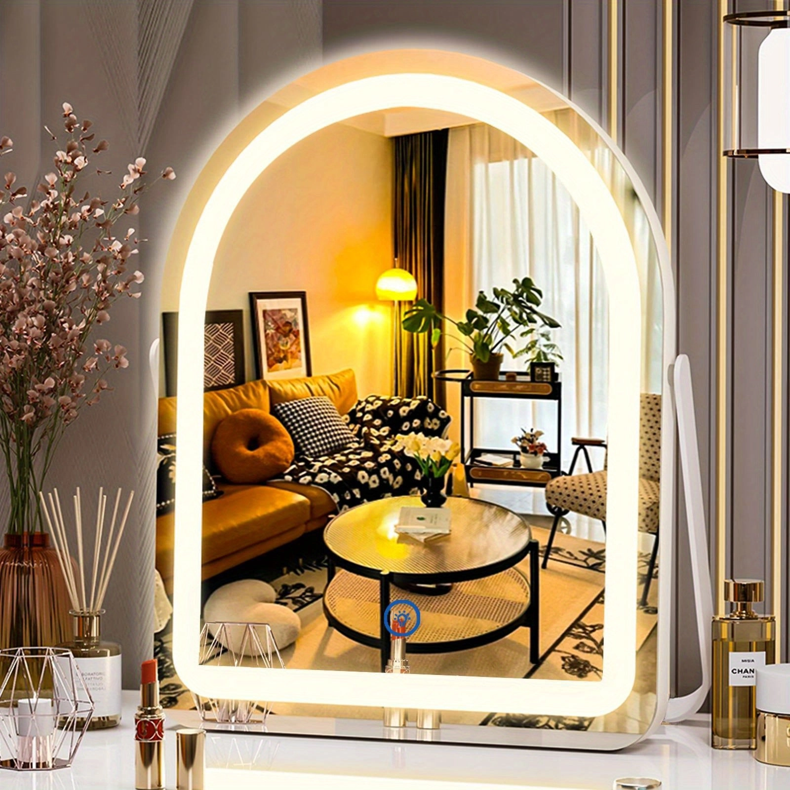 Mpow Lighted Makeup Mirror with 3-Color Dimmable Lighting