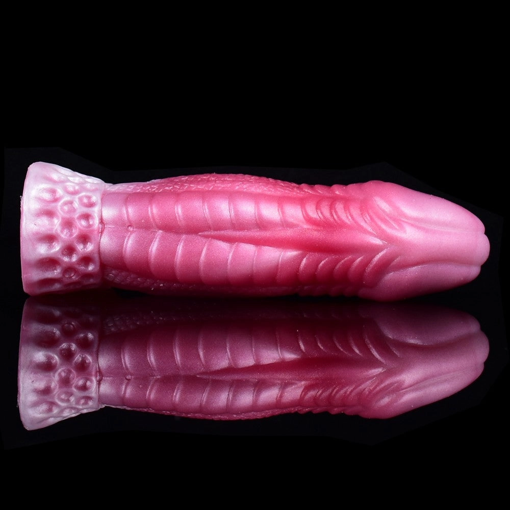 Night Fury 6.8 Dragon Penis Sleeve Extender With Clear Stimulating Texture Design - Laphwing