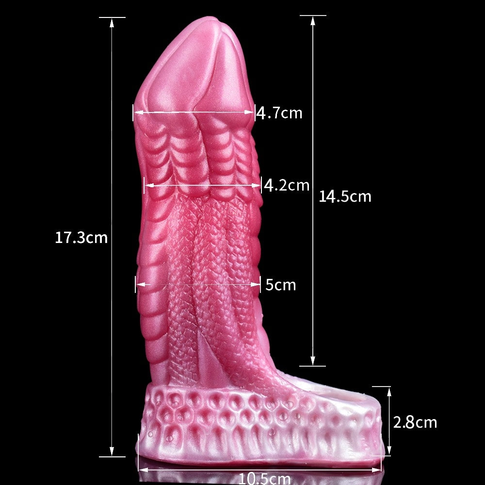Night Fury 6.8 Dragon Penis Sleeve Extender With Clear Stimulating Texture Design - Laphwing
