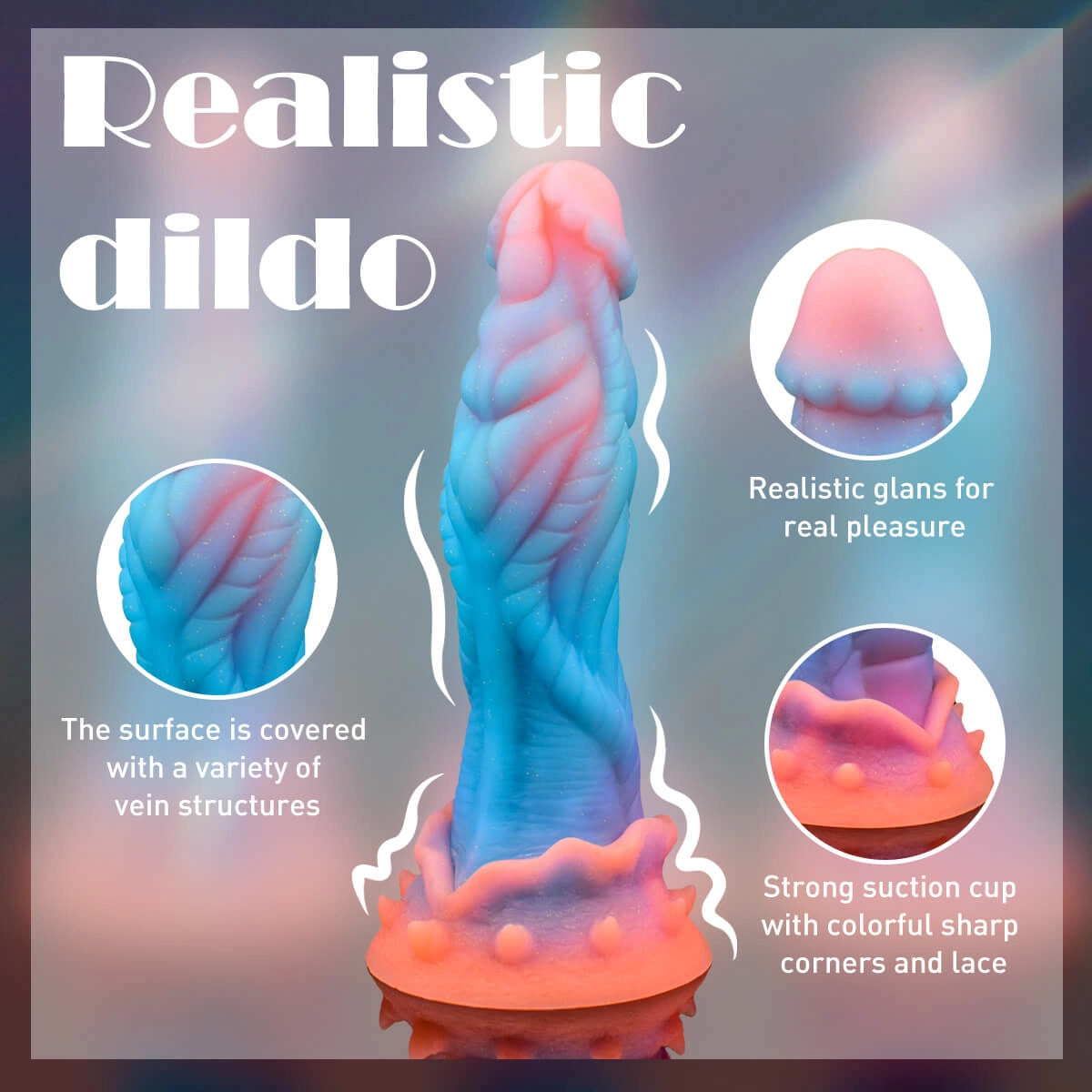 Nightdemon 9.1“ Huge Luminous Dildo With Realistic Glans - Laphwing