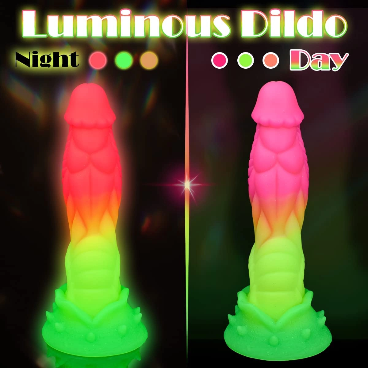 Nightdemon 9.1“ Huge Luminous Dildo With Realistic Glans - Laphwing