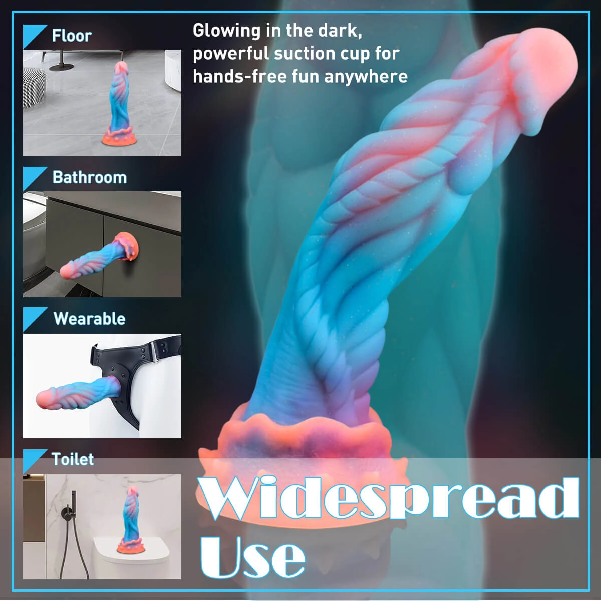 Nightdemon 9.1“ Huge Luminous Dildo With Realistic Glans - Laphwing