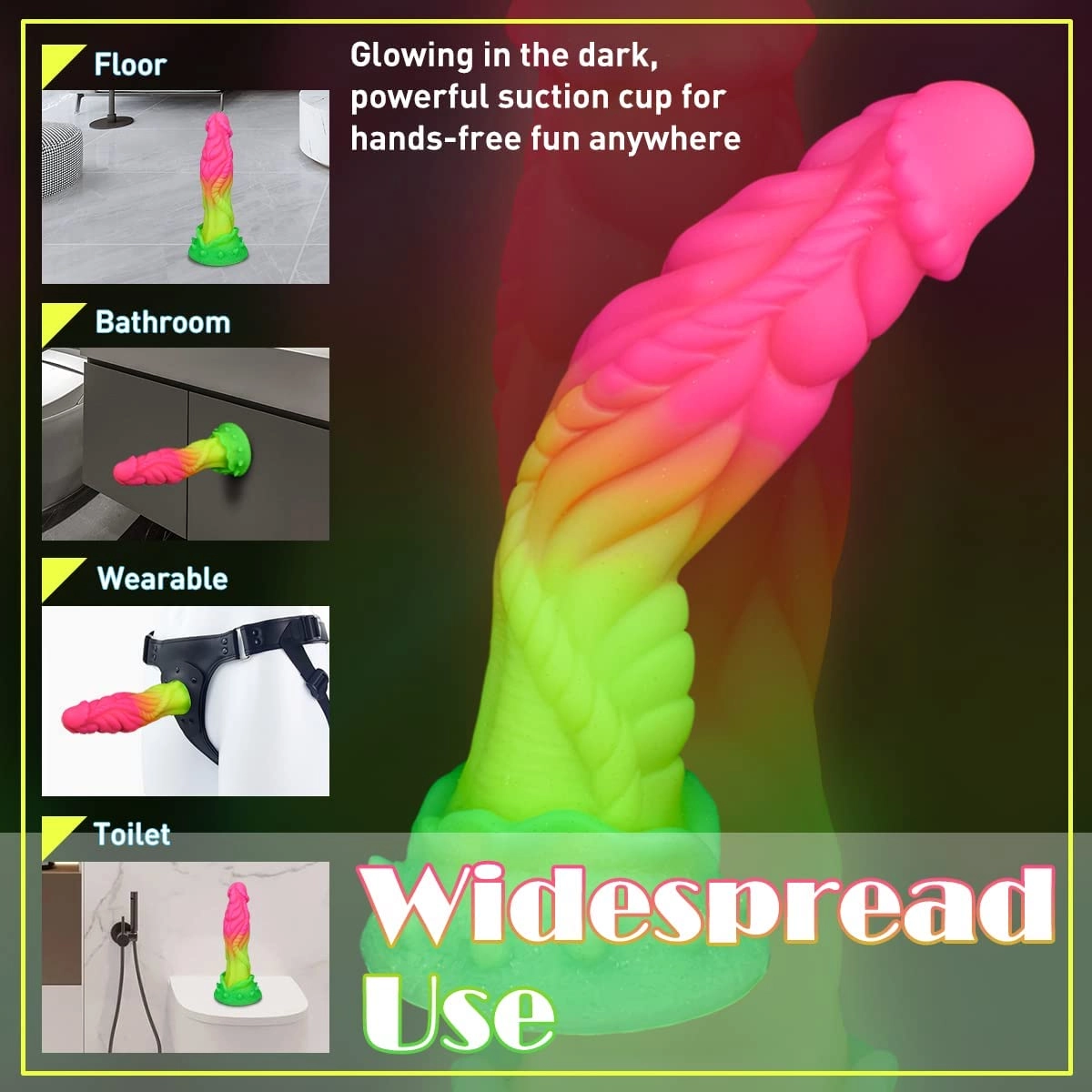 Nightdemon 9.1“ Huge Luminous Dildo With Realistic Glans - Laphwing
