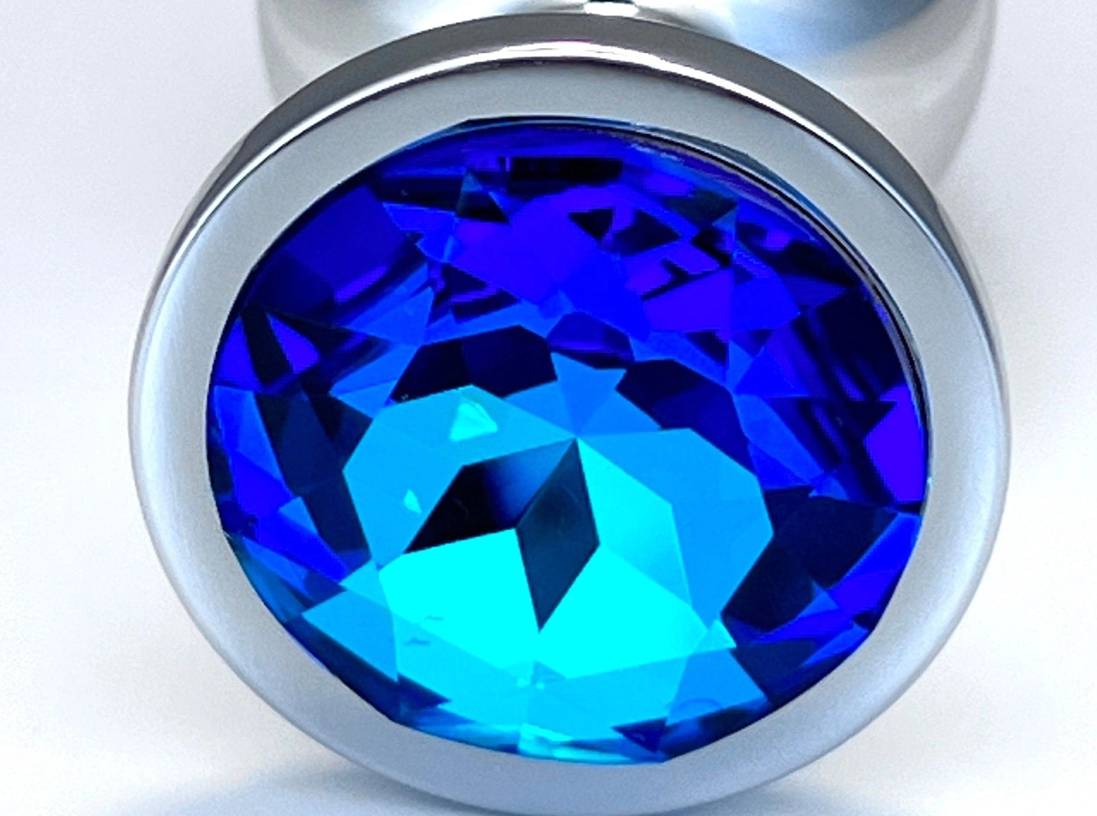 Ocean Waves Glass Gemstone Butt plug