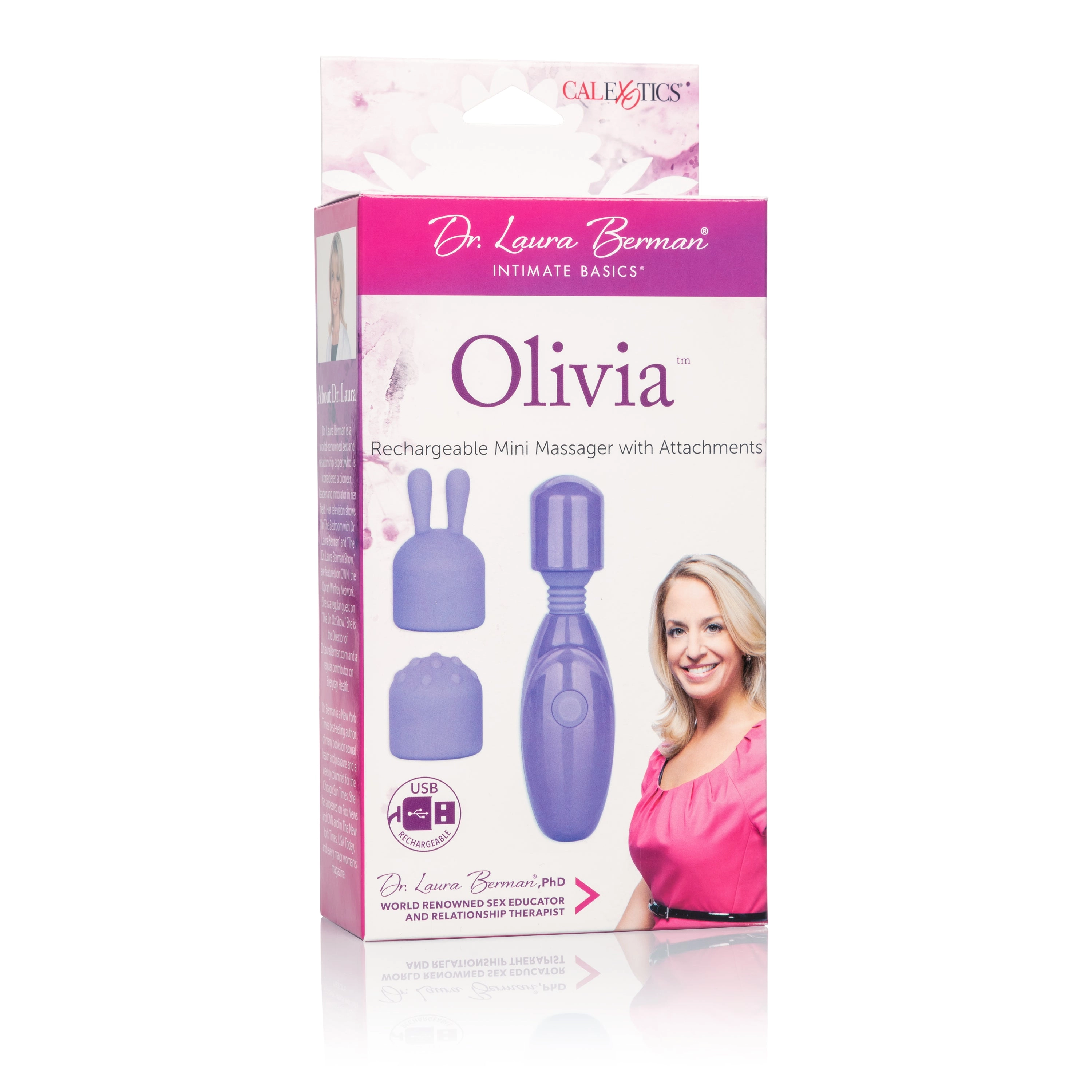 Olivia Mini Massager Kit: 3 Vibrations, 2 Attachments, Waterproof Fun!