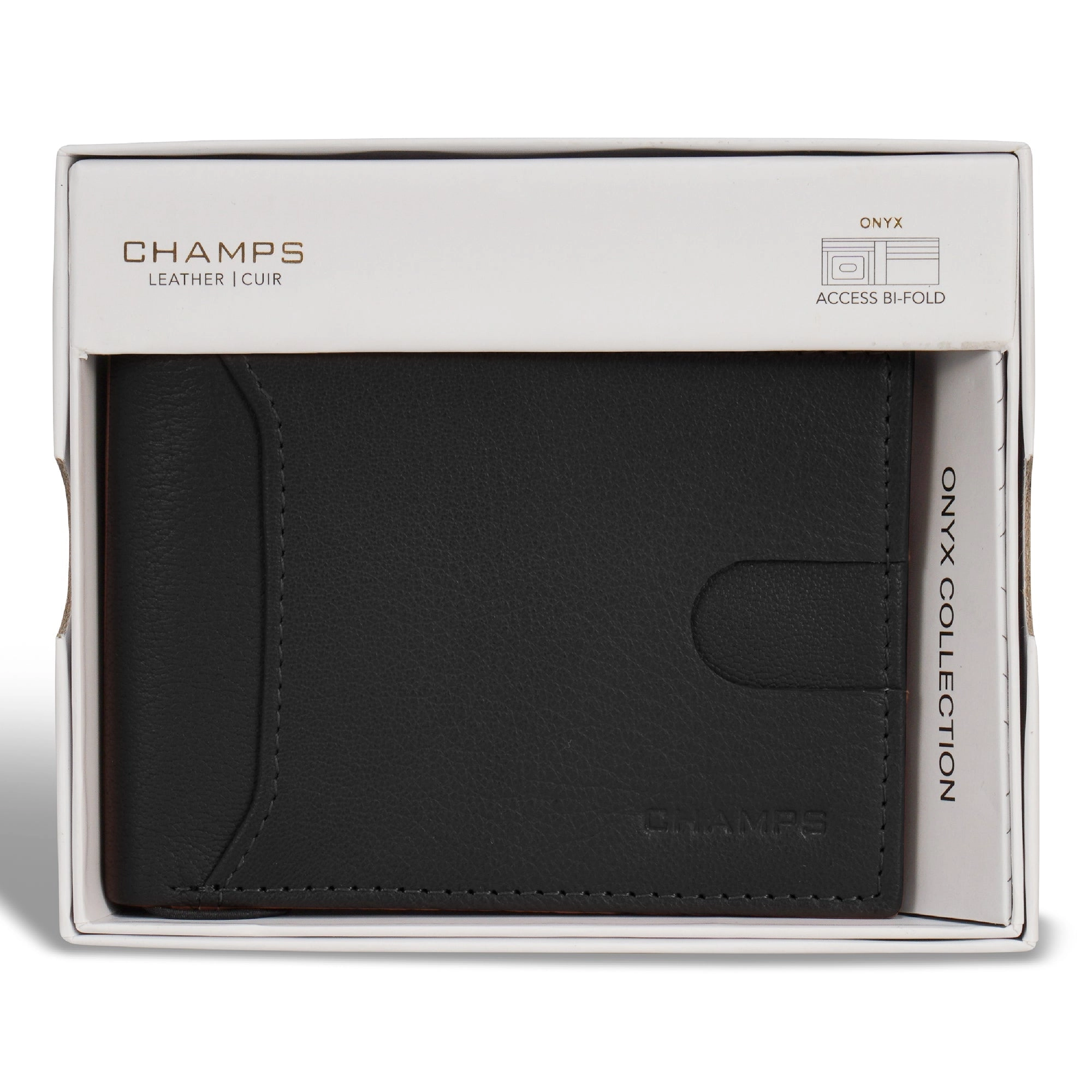 Onyx / Leather Access Bi-Fold Wallet *Drop Ship*
