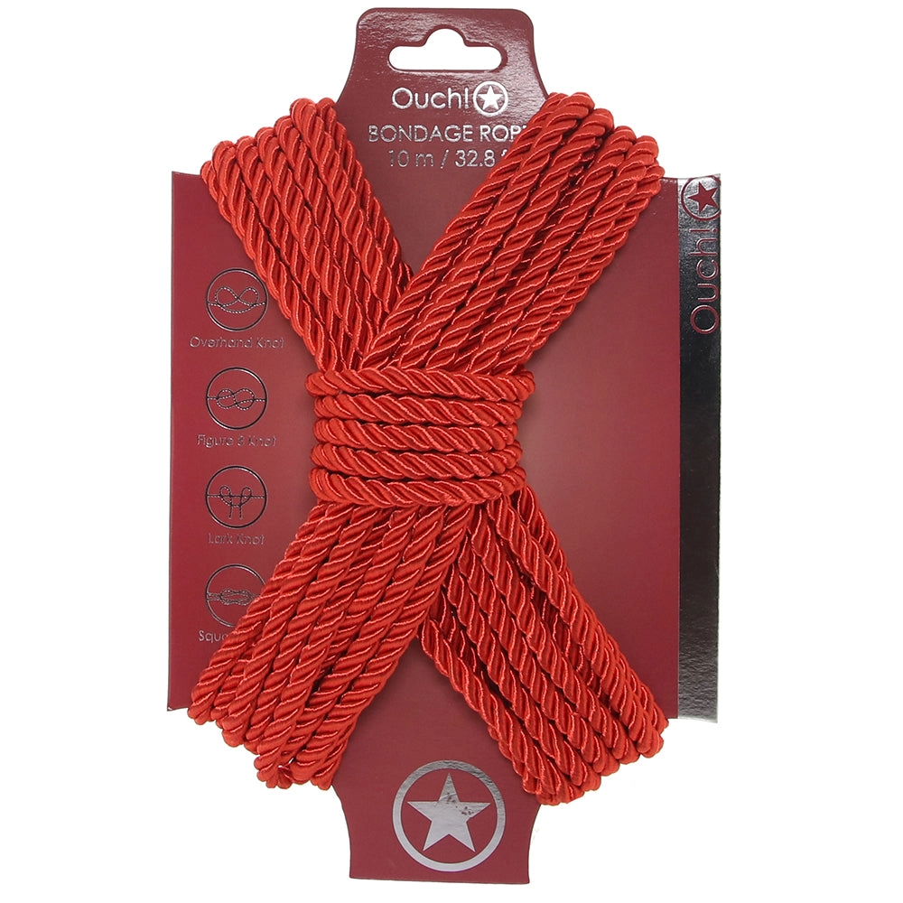 Ouch! 32.8'/10m Bondage Rope in Red
