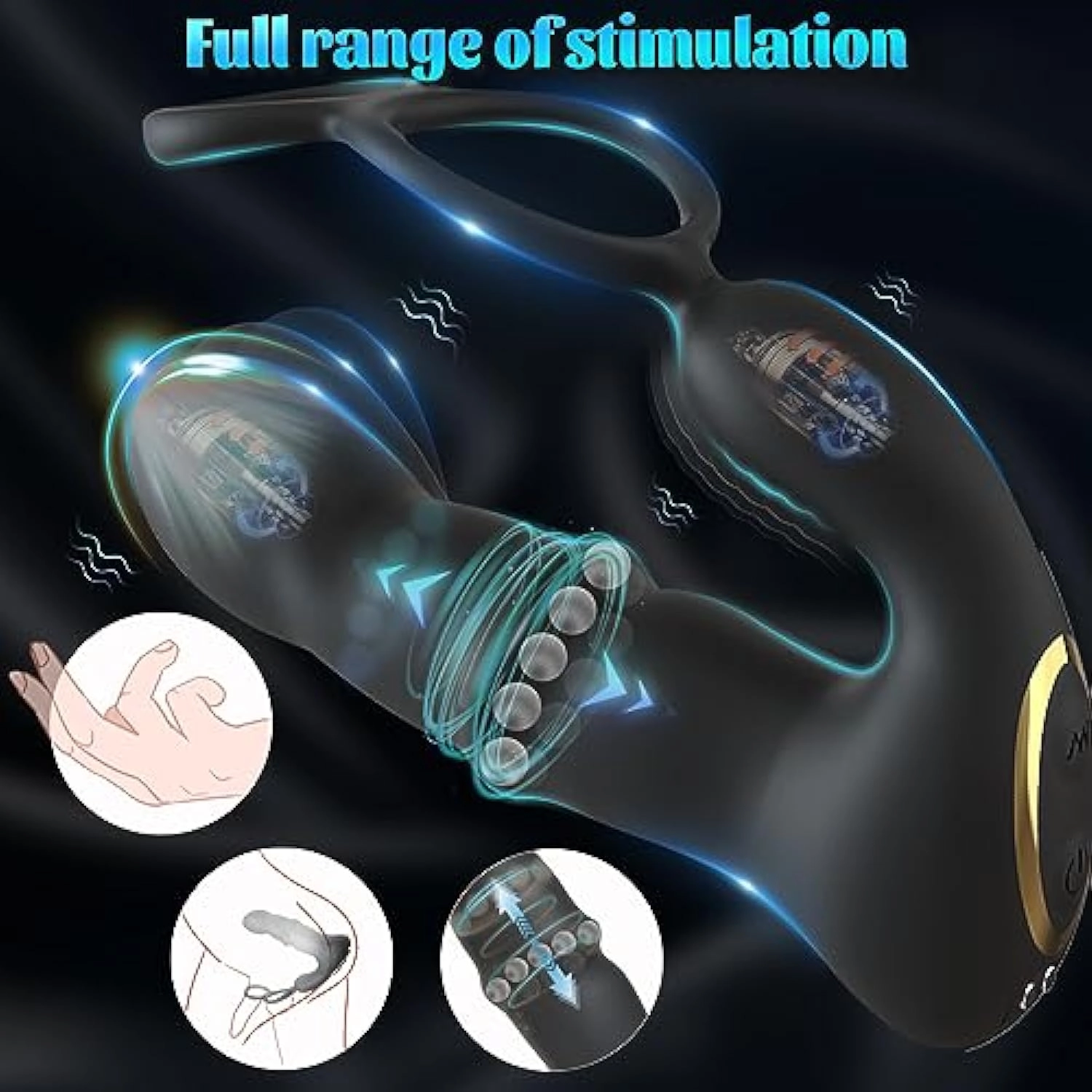Parker Prostate Massager Vibrating Butt Plug With Penis Ring - Laphwing