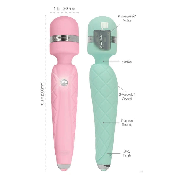 Pillow Talk CHEEKY Body Wand Massager with Swarovski Crystal