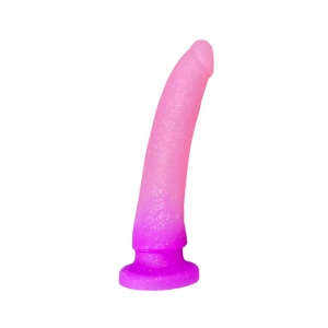 Pink Glitter Starter Silicone Dildo