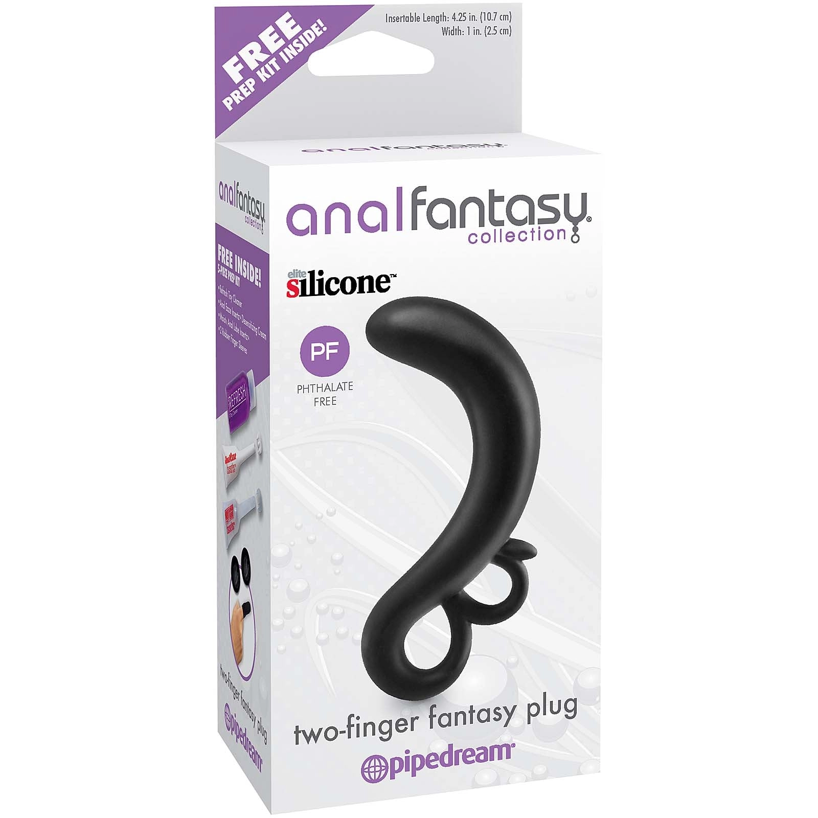 Pipedream - Anal Fantasy Collection Two-Finger Fantasy Plug - Black
