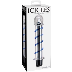 Pipedream - Icicles No.20 - Waterproof Glass Vibrator - Blue Swril 7