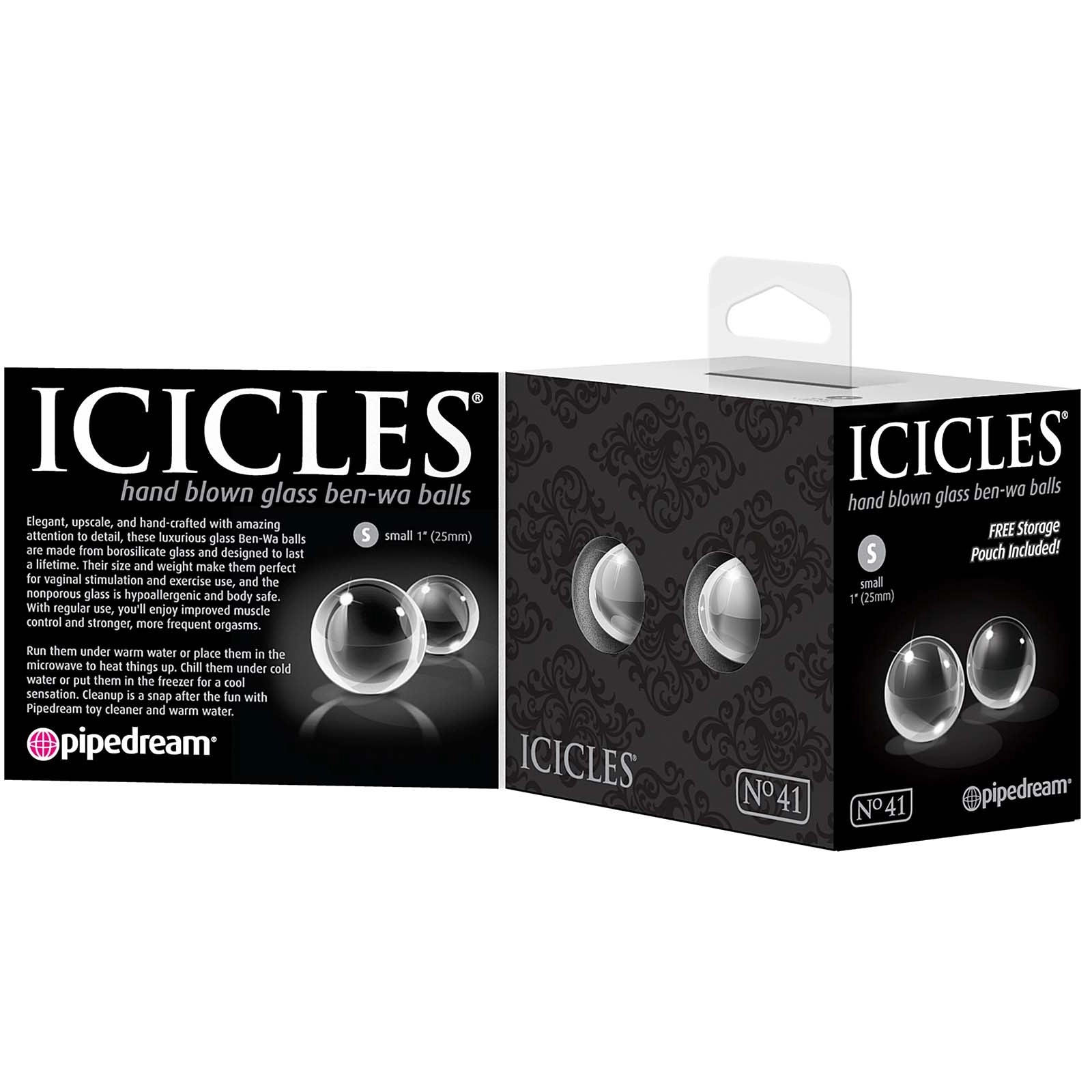 Pipedream - Icicles No.41 Glass Ben Wa Balls - Small
