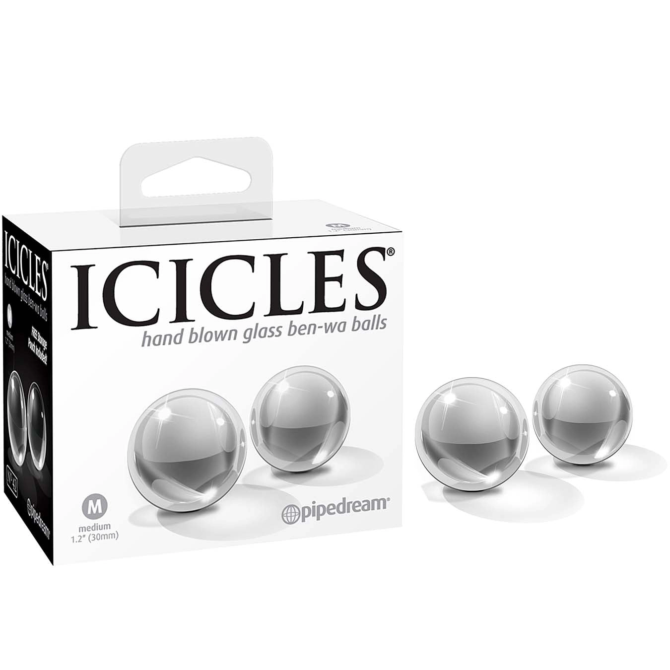Pipedream - Icicles No.42-Ben Wa Balls - Clear Medium 1.2