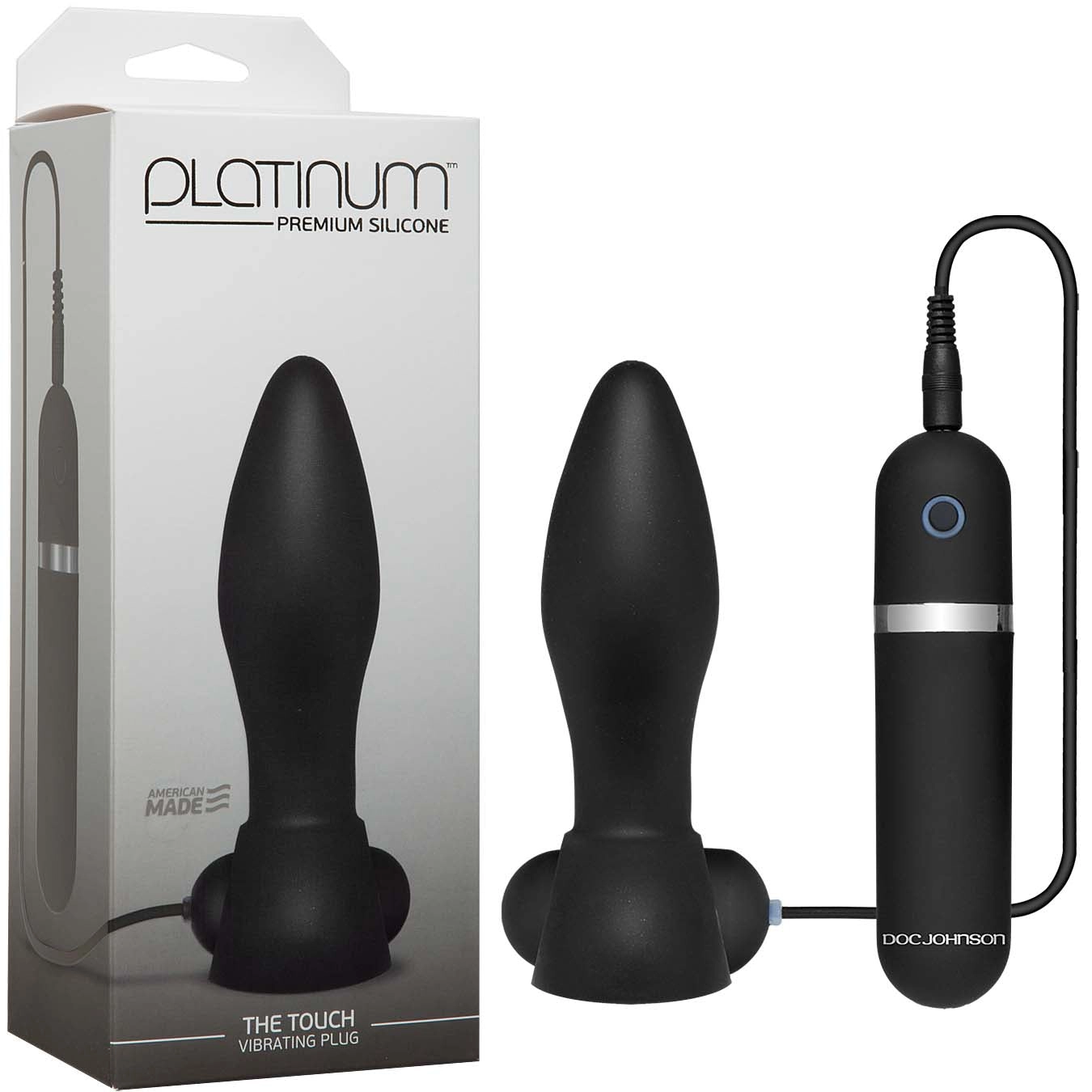 Platinum The Touch Vibrating Plug – Black