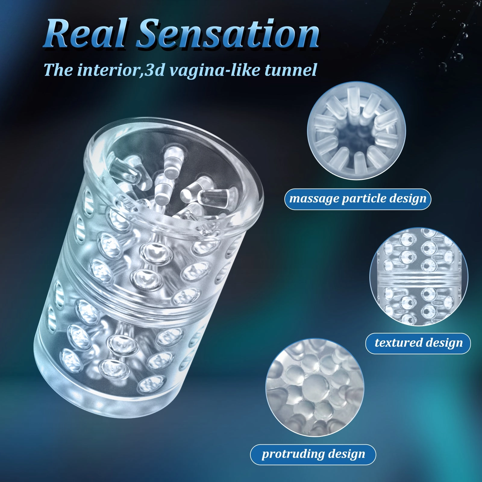 QUTOYS 2 in 1 Masturbator & Penis Pump（7 Rotating 7 Vacuum Pump Modes）
