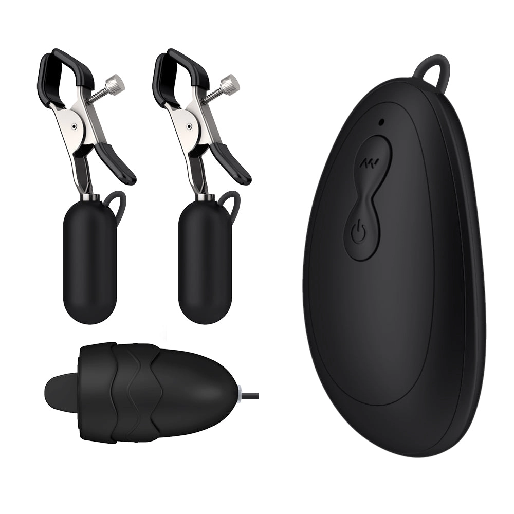 QUTOYS Vibrating Nipple Clamps with 10 Different Modes