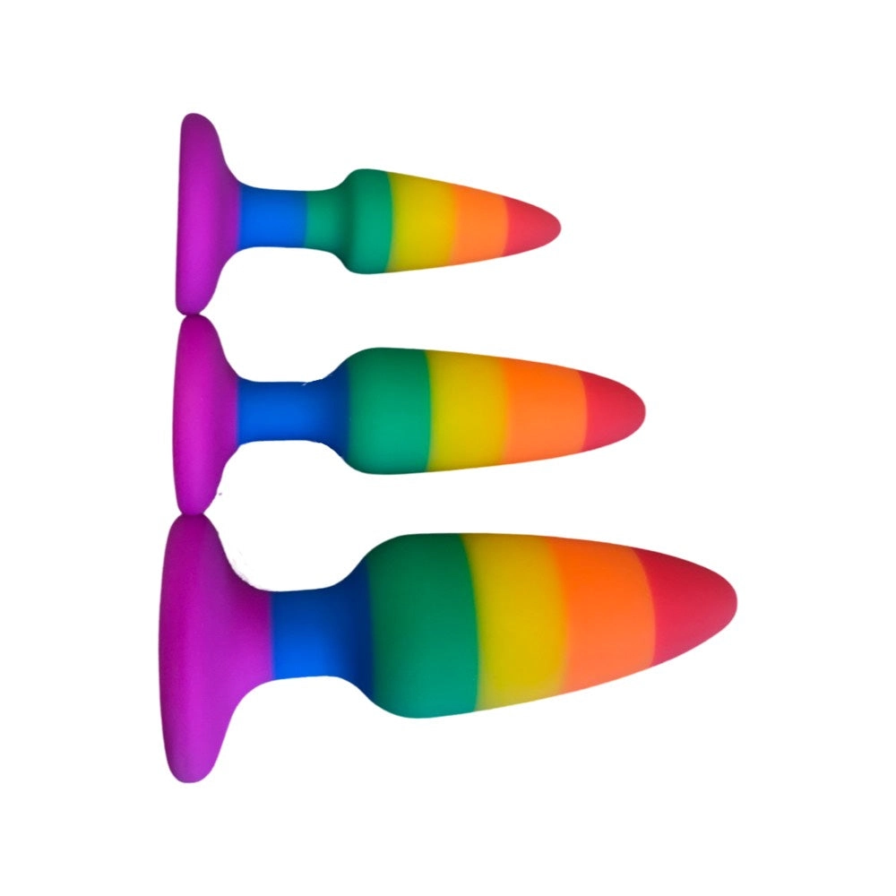 Rainbow Beginner Butt Plug Starter Set (3 Sizes)