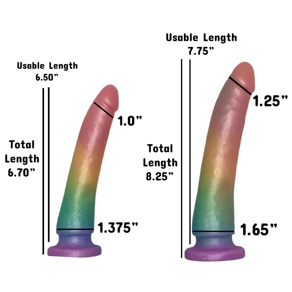 Rainbow Slim Starter Silicone Dildo