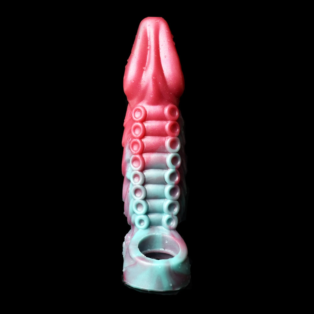 Rainbow Tentacle 8.3 Penis Sleeve Extender With Soft Liquid Silicone Material - Laphwing