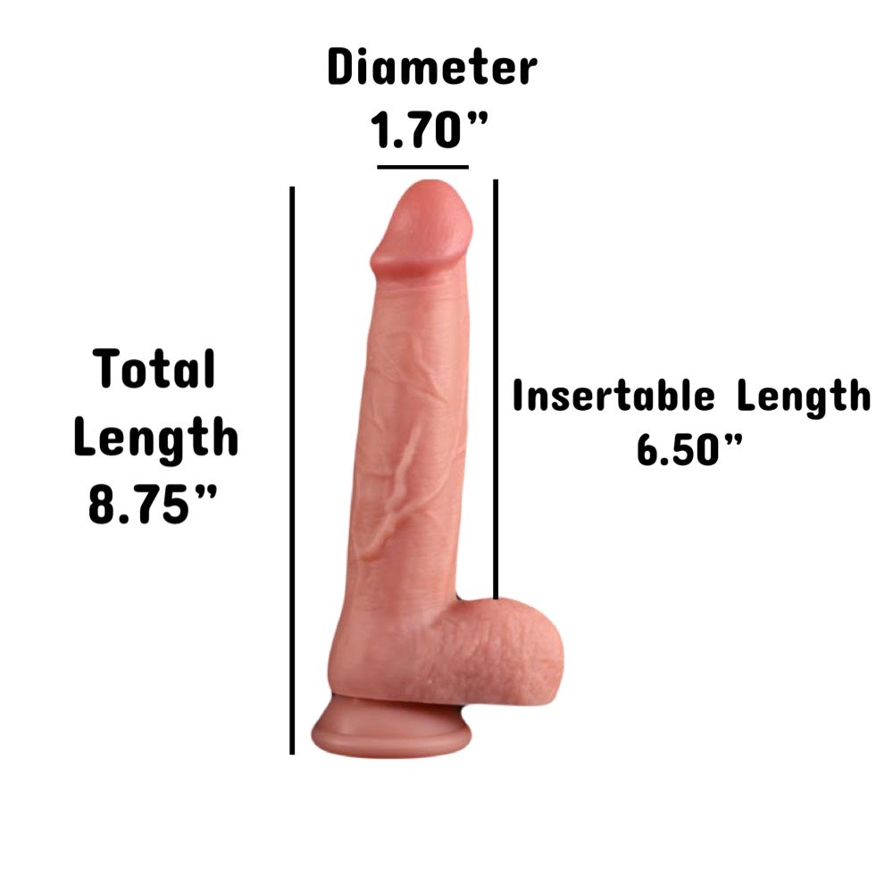Realistic Silicone Dildos, Brown and White Options, Veins and Balls, Suction Cup Base, For Women, For Men