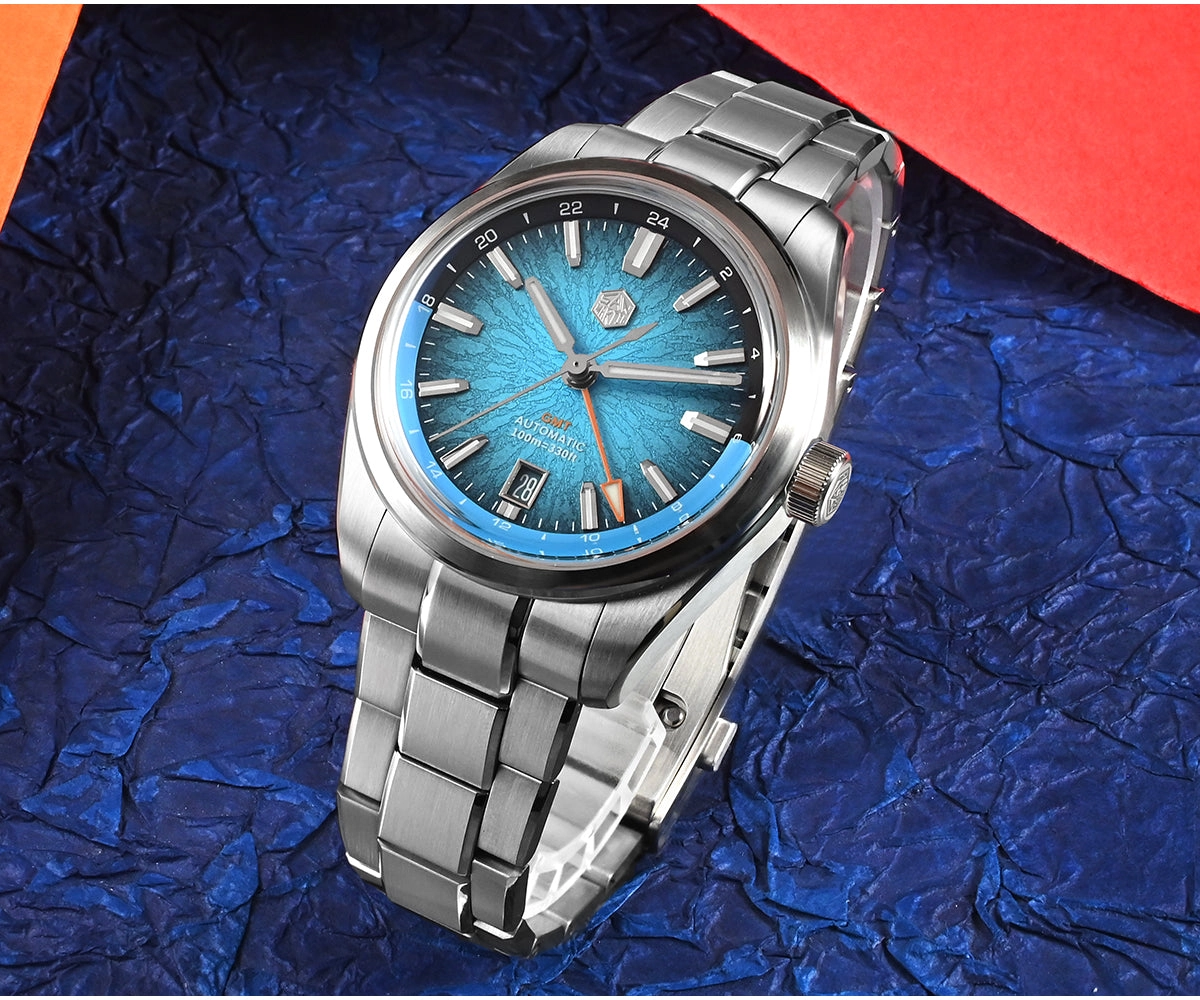 San Martin Miyota 9075 GMT 39mm Watch SN0144