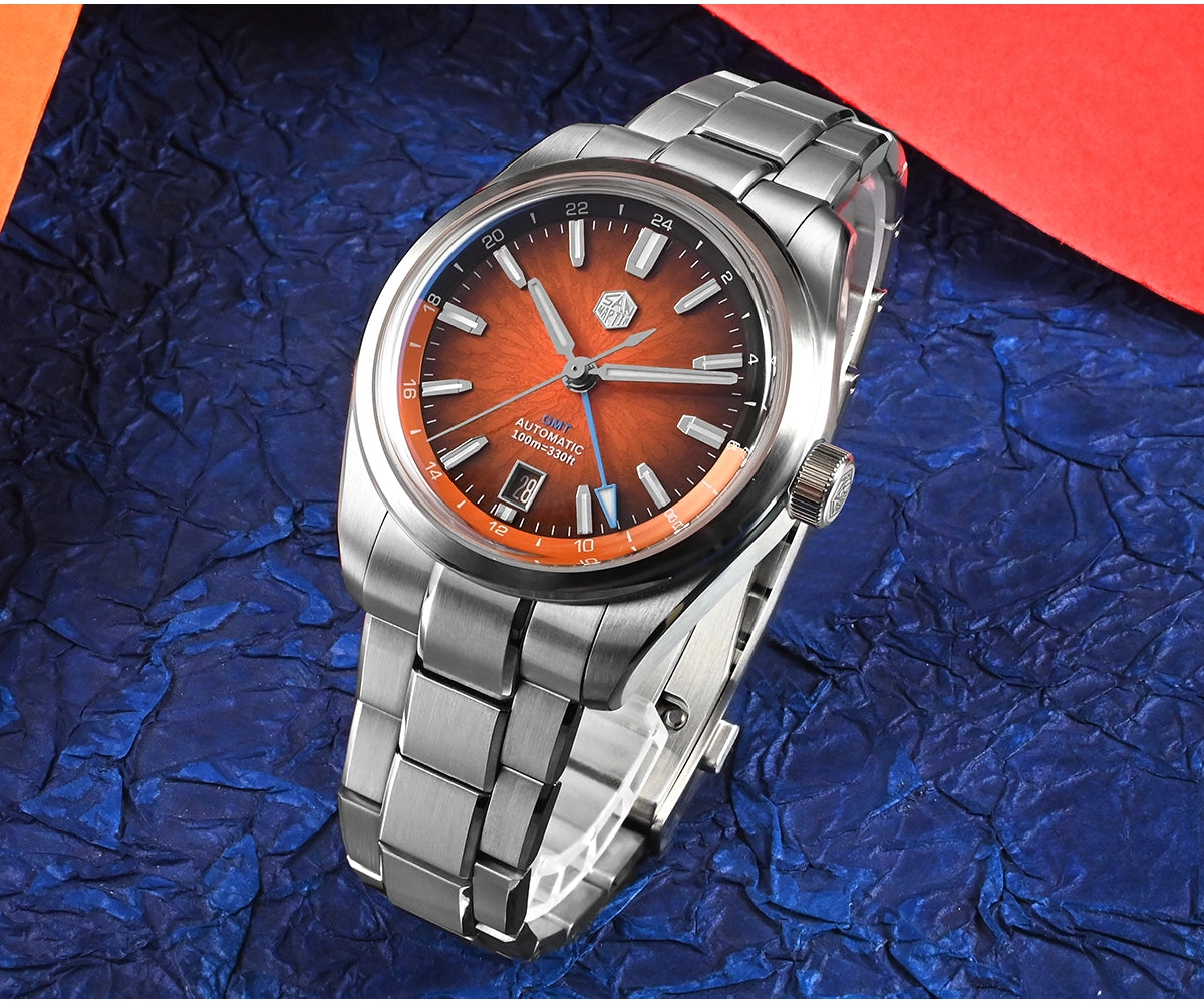 San Martin Miyota 9075 GMT 39mm Watch SN0144
