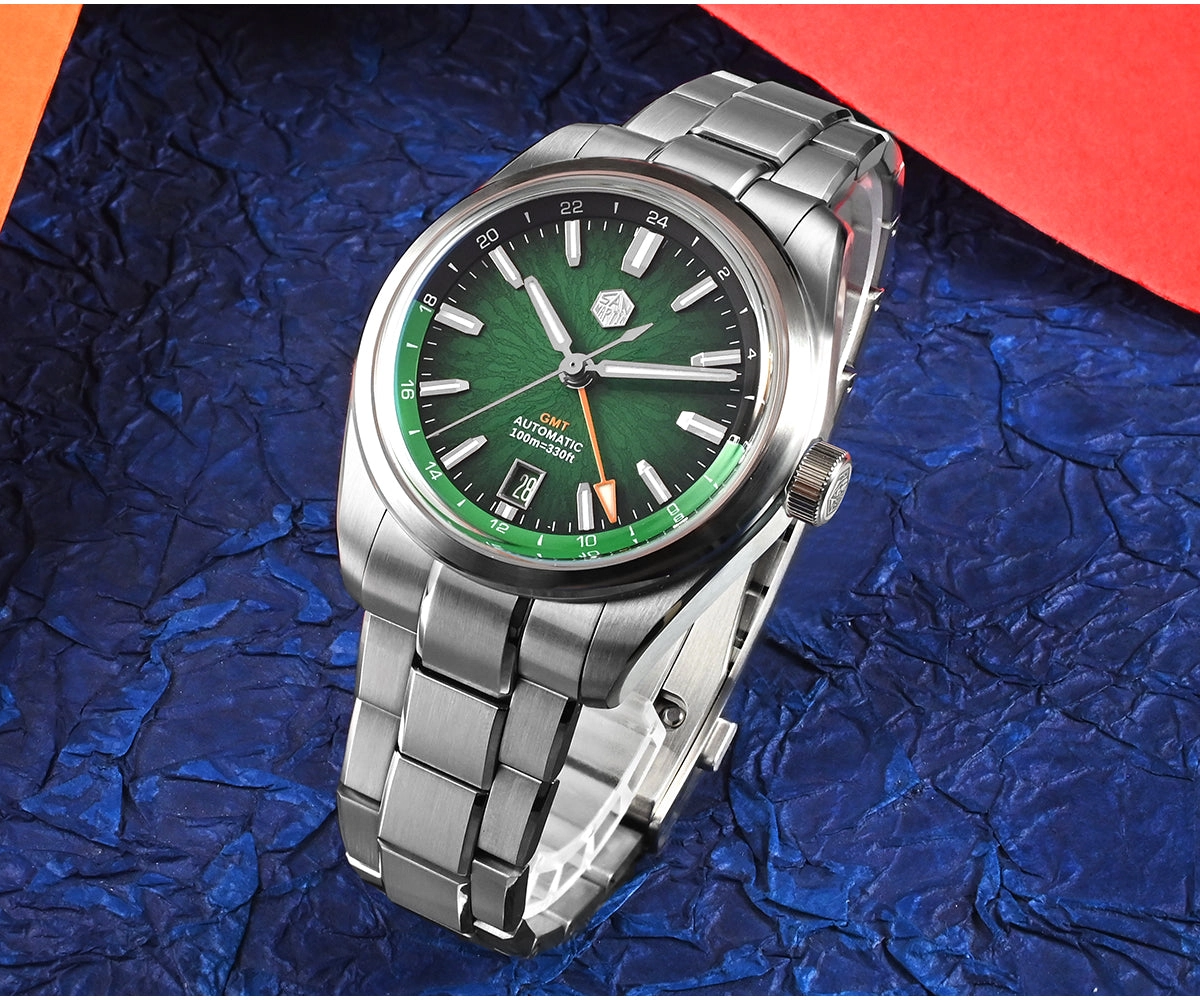 San Martin Miyota 9075 GMT 39mm Watch SN0144