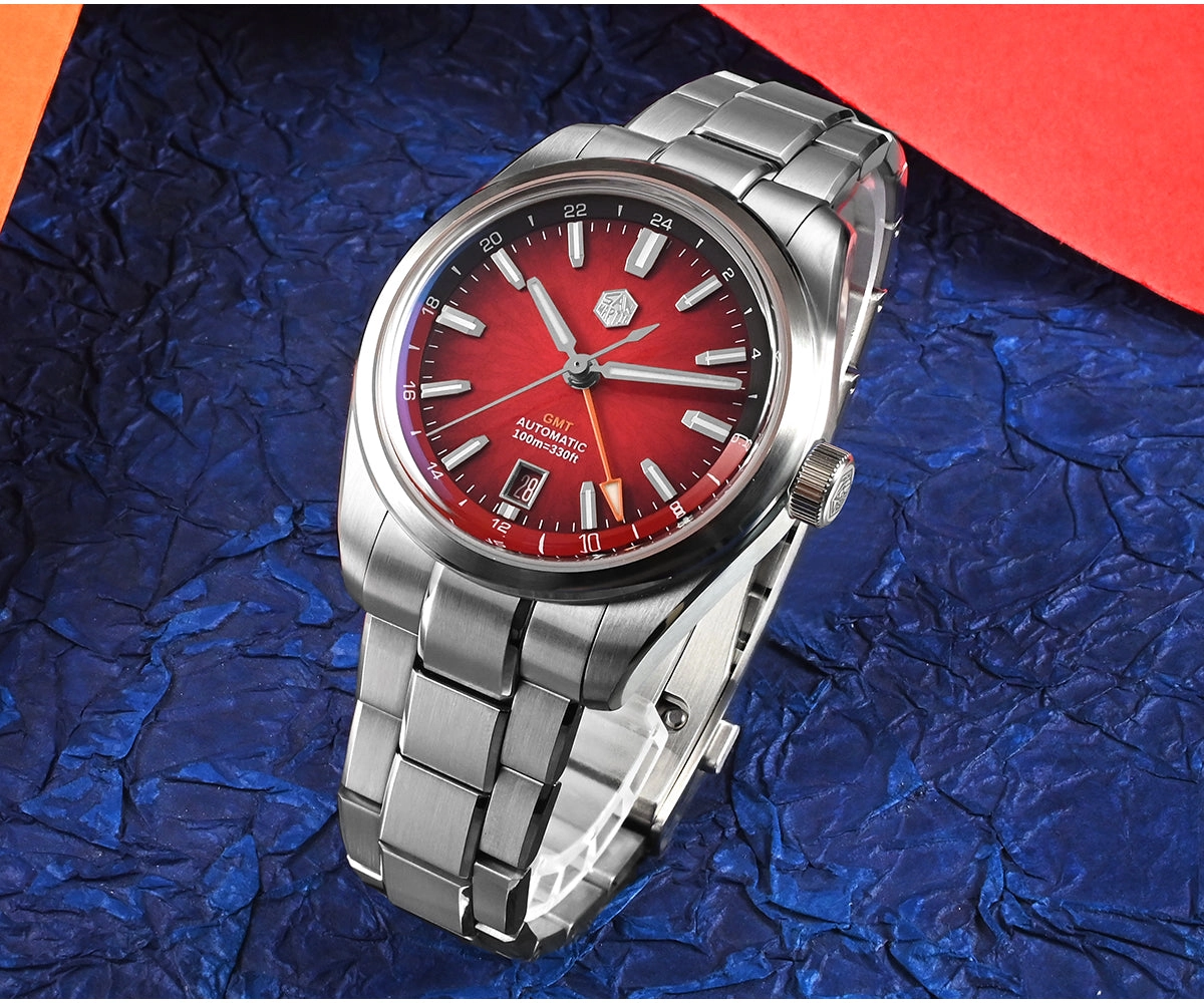 San Martin Miyota 9075 GMT 39mm Watch SN0144