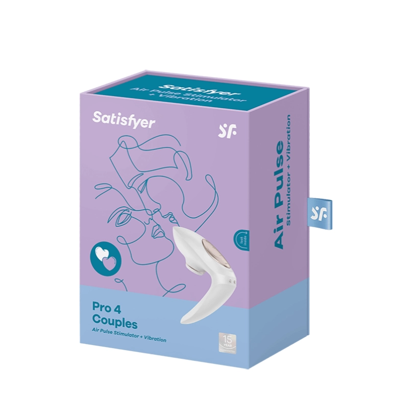 Satisfyer Pro 4 Couples | Air Pulse Clitoral Stimulator & G-Spot Vibrator