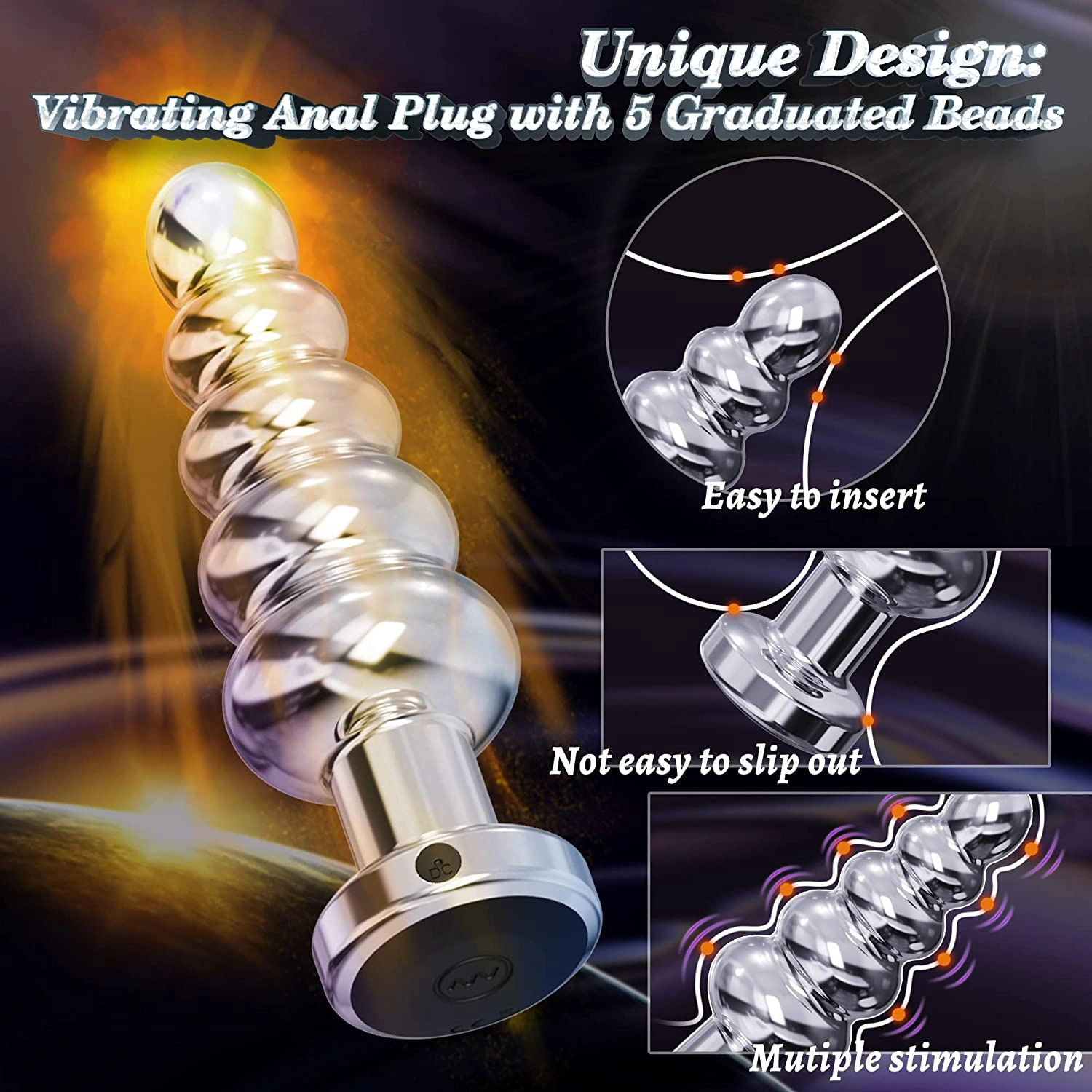 Serac - Butt Plug Anal Vibrator With 10 Vibrating Modes - Laphwing