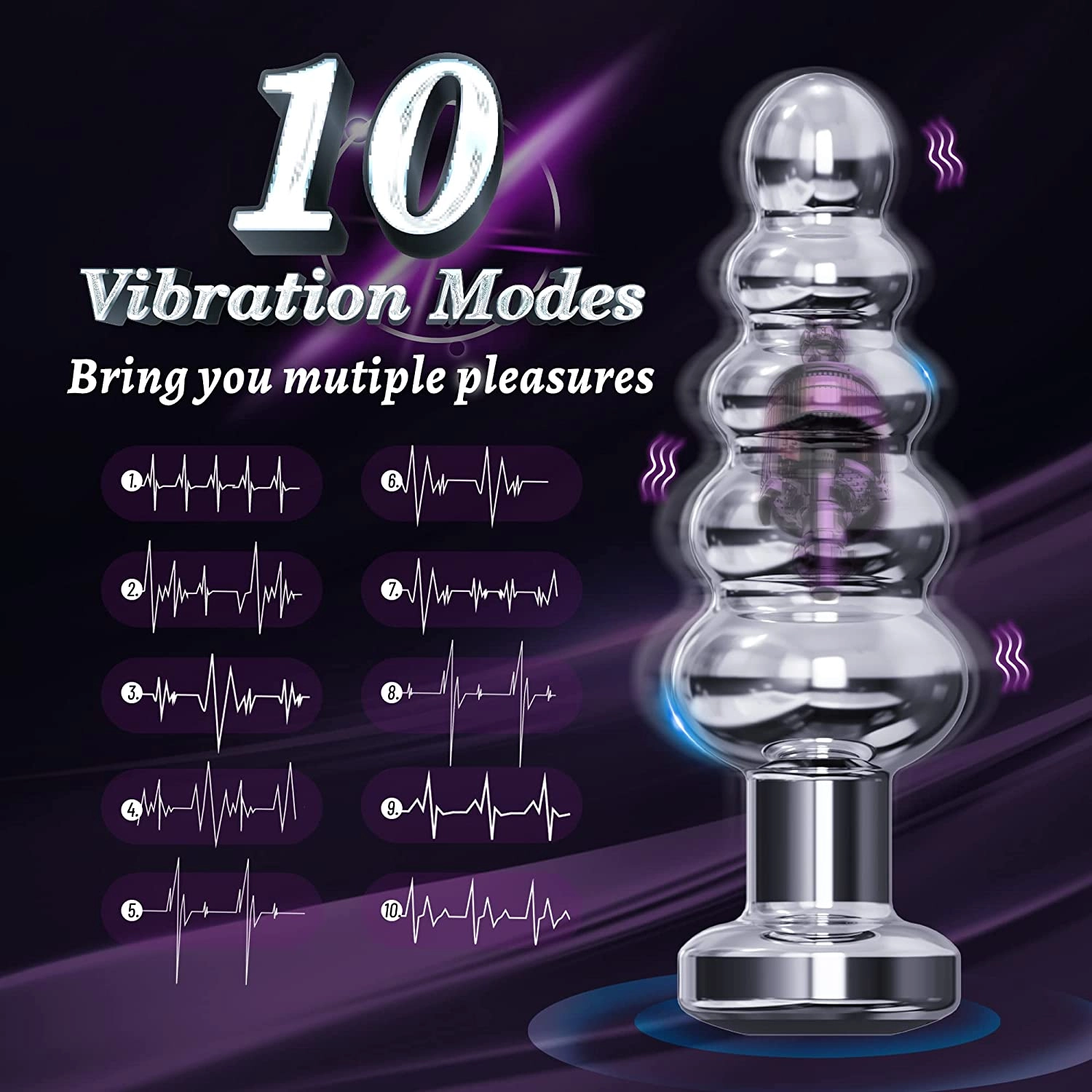 Serac - Butt Plug Anal Vibrator With 10 Vibrating Modes - Laphwing