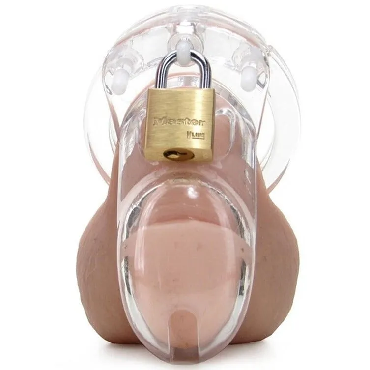 Short Penis Chastity Device With 5 Penis Rings
