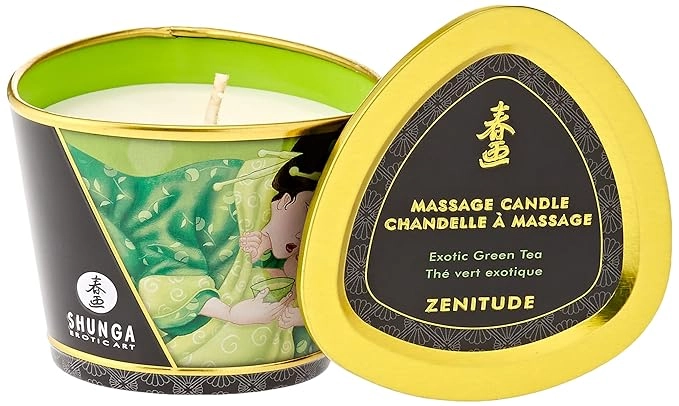 Shunga Erotic Art Massage Candle Exotic Green Tea