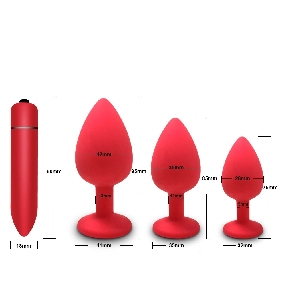 Silicone Anal Plug Vagina Clitoris Bullet Vibrator Erotic Toys Gay Sex Toys for Men Women