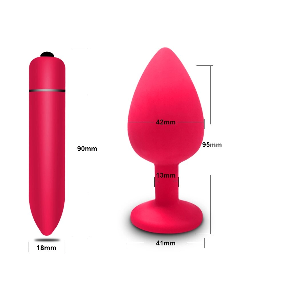 Silicone Anal Plug Vagina Clitoris Bullet Vibrator Erotic Toys Gay Sex Toys for Men Women