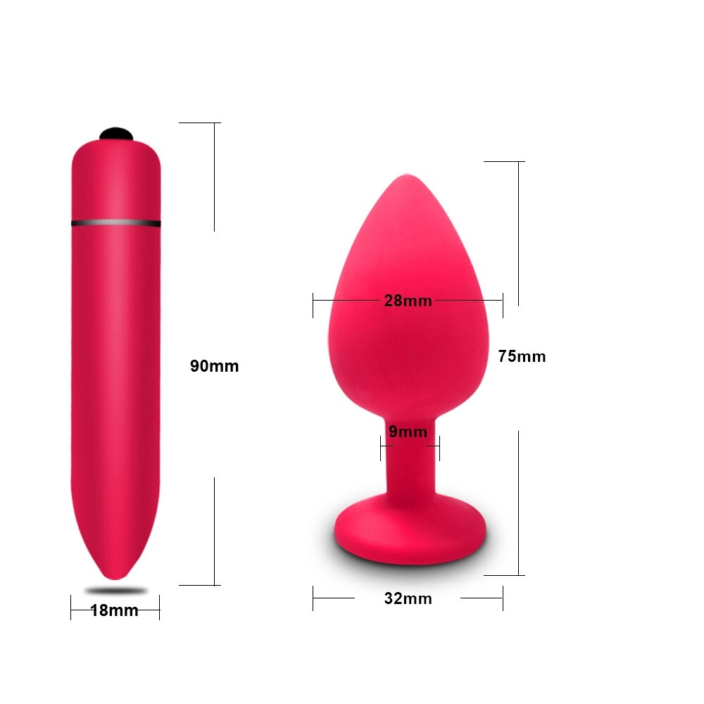 Silicone Anal Plug Vagina Clitoris Bullet Vibrator Erotic Toys Gay Sex Toys for Men Women