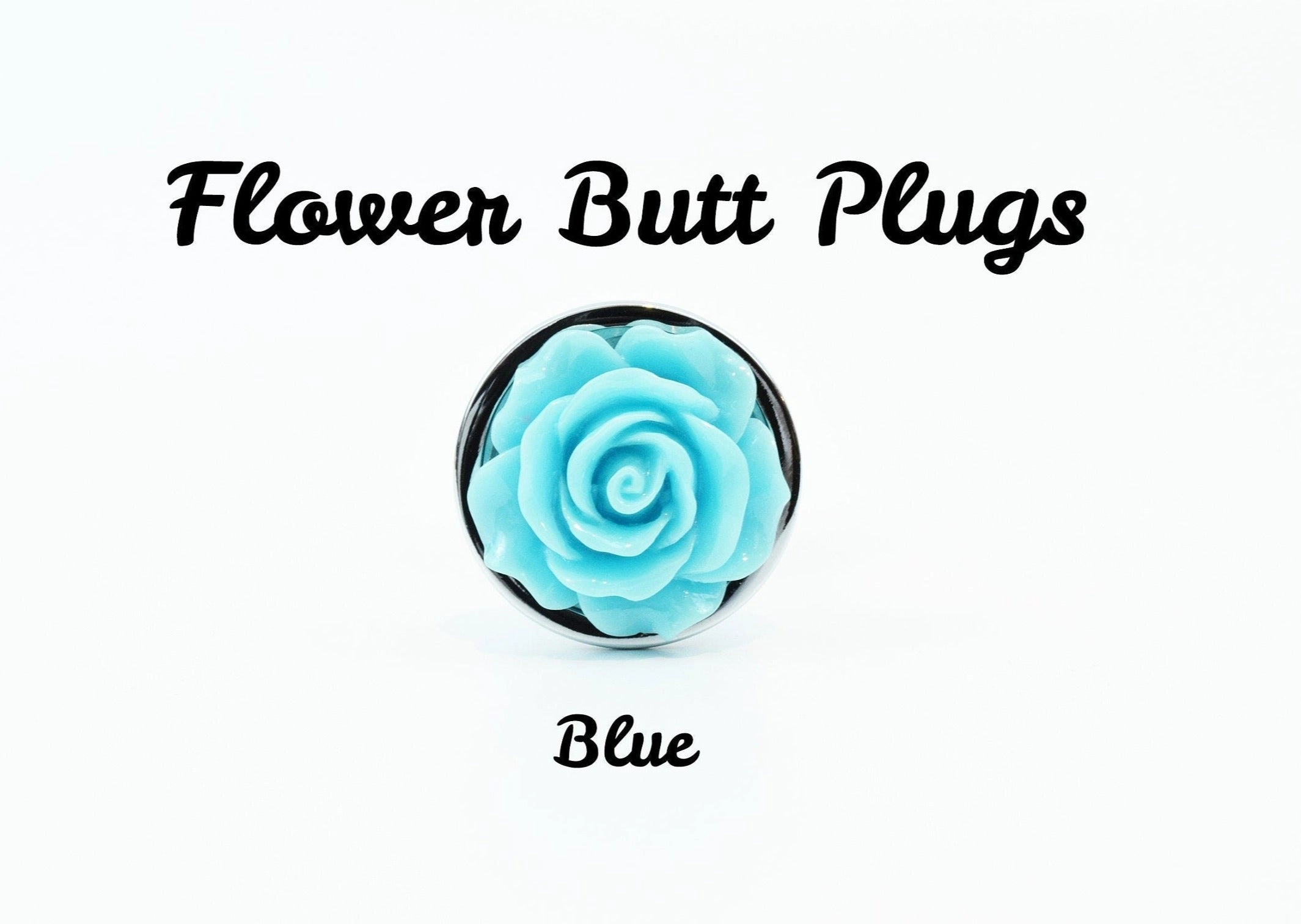 Silver Flower Gem Butt Plugs