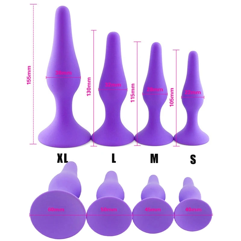S/M/L/XL Silicone Beginner Butt Plug Anal Plug