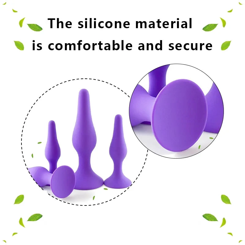 S/M/L/XL Silicone Beginner Butt Plug Anal Plug