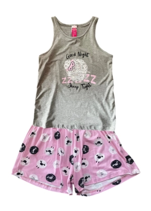 Statement Vest & Shorts Pj Set