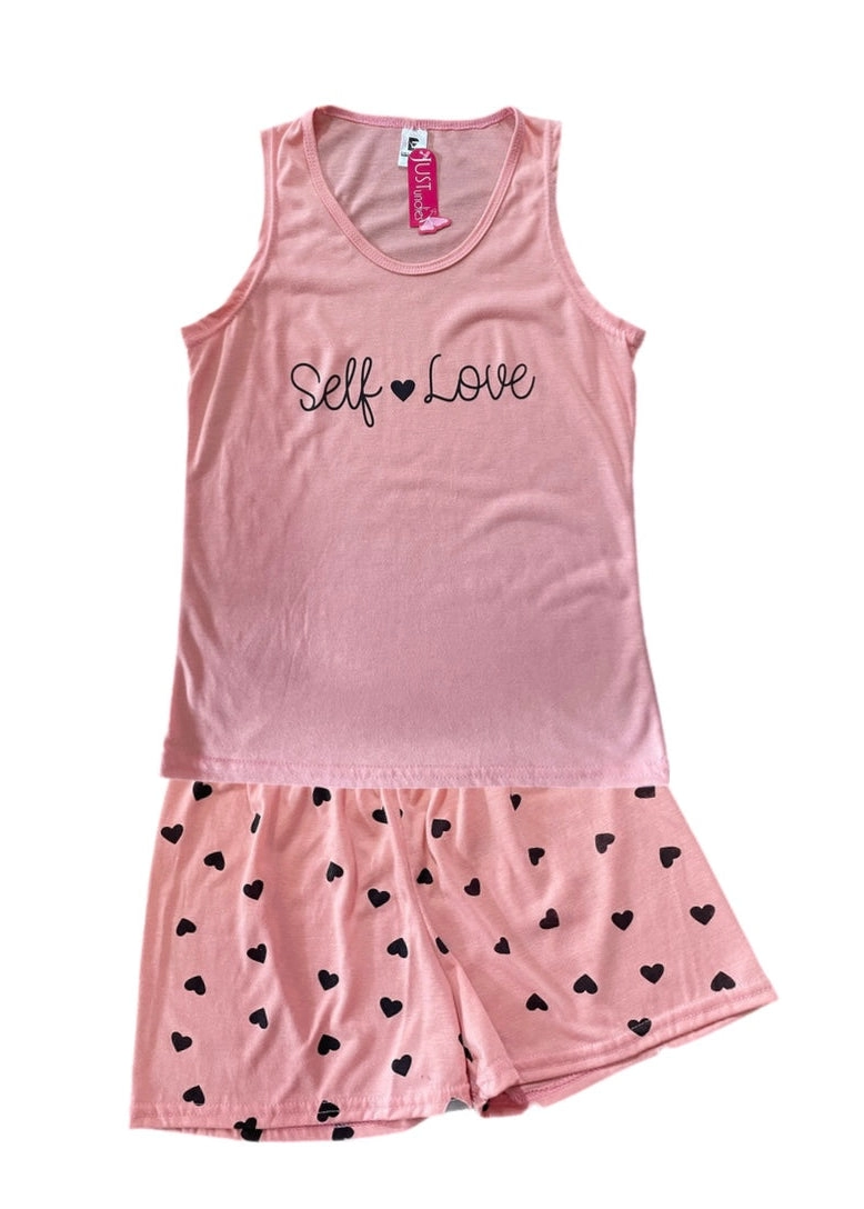 Statement Vest & Shorts Pj Set